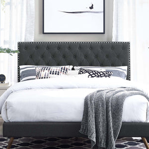 ModwayModway Helena Tufted Twin Upholstered Linen Fabric Headboard MOD-5858 MOD-5858-GRY- BetterPatio.com