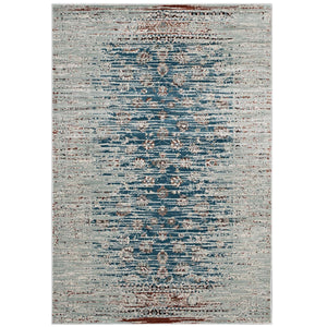 ModwayModway Hesper Distressed Contemporary Floral Lattice 5x8 Area Rug R-1110-58 R-1110A-58- BetterPatio.com