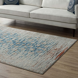 ModwayModway Hesper Distressed Contemporary Floral Lattice 5x8 Area Rug R-1110-58 R-1110A-58- BetterPatio.com