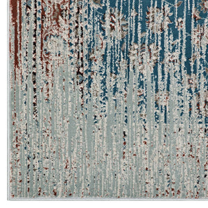 ModwayModway Hesper Distressed Contemporary Floral Lattice 5x8 Area Rug R-1110-58 R-1110A-58- BetterPatio.com