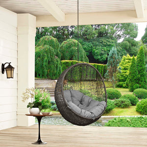 ModwayModway Hide Outdoor Patio Swing Chair Without Stand EEI-2654 EEI-2654-GRY-GRY- BetterPatio.com