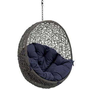 ModwayModway Hide Outdoor Patio Swing Chair Without Stand EEI-2654 EEI-2654-GRY-NAV- BetterPatio.com