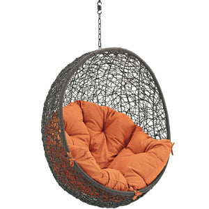 ModwayModway Hide Outdoor Patio Swing Chair Without Stand EEI-2654 EEI-2654-GRY-ORA- BetterPatio.com