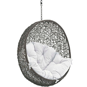 ModwayModway Hide Outdoor Patio Swing Chair Without Stand EEI-2654 EEI-2654-GRY-WHI- BetterPatio.com