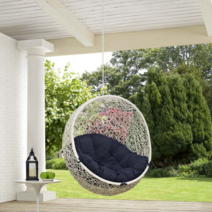ModwayModway Hide Outdoor Patio Swing Chair Without Stand EEI-2654 EEI-2654-WHI-NAV- BetterPatio.com