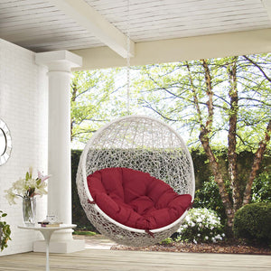 ModwayModway Hide Outdoor Patio Swing Chair Without Stand EEI-2654 EEI-2654-WHI-RED- BetterPatio.com