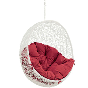 ModwayModway Hide Outdoor Patio Swing Chair Without Stand EEI-2654 EEI-2654-WHI-RED- BetterPatio.com