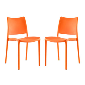 ModwayModway Hipster Dining Side Chair Set of 2 EEI-2424 EEI-2424-ORA-SET- BetterPatio.com