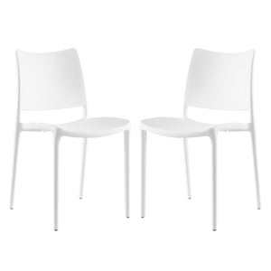 ModwayModway Hipster Dining Side Chair Set of 2 EEI-2424 EEI-2424-WHI-SET- BetterPatio.com