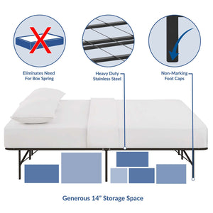 ModwayModway Horizon Full Stainless Steel Bed Frame MOD-5428 MOD-5428-BRN- BetterPatio.com