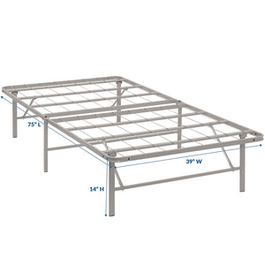 ModwayModway Horizon Twin Stainless Steel Bed Frame MOD-5427 MOD-5427-GRY- BetterPatio.com