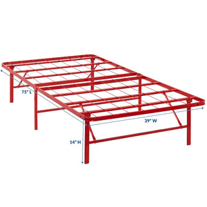 ModwayModway Horizon Twin Stainless Steel Bed Frame MOD-5427 MOD-5427-RED- BetterPatio.com