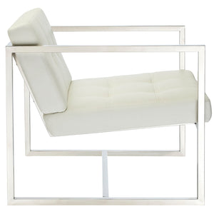 ModwayModway Hover Upholstered Vinyl Lounge Chair EEI-263 EEI-263-WHI- BetterPatio.com