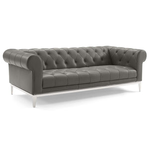 ModwayModway Idyll Tufted Upholstered Leather Sofa and Loveseat Set EEI-4189 EEI-4189-GRY-SET- BetterPatio.com