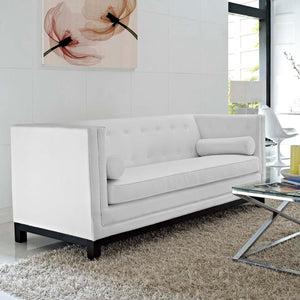 ModwayModway Imperial Bonded Leather Sofa EEI-1421 EEI-1421-WHI- BetterPatio.com