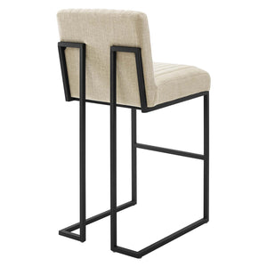 ModwayModway Indulge Channel Tufted Fabric Bar Stool EEI-4654 EEI-4654-BEI- BetterPatio.com