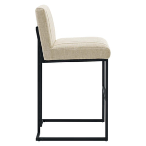 ModwayModway Indulge Channel Tufted Fabric Bar Stool EEI-4654 EEI-4654-BEI- BetterPatio.com