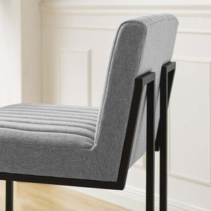 ModwayModway Indulge Channel Tufted Fabric Bar Stool EEI-4654 EEI-4654-LGR- BetterPatio.com