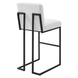 ModwayModway Indulge Channel Tufted Fabric Bar Stool EEI-4654 EEI-4654-WHI- BetterPatio.com