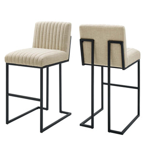 ModwayModway Indulge Channel Tufted Fabric Bar Stools EEI-5742 EEI-5742-BEI- BetterPatio.com