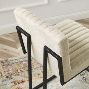 ModwayModway Indulge Channel Tufted Fabric Counter Stool EEI-4653 EEI-4653-BEI- BetterPatio.com