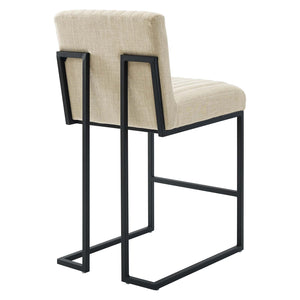 ModwayModway Indulge Channel Tufted Fabric Counter Stools - Set of 2 EEI-5741 EEI-5741-BEI- BetterPatio.com