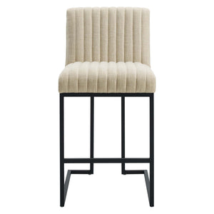 ModwayModway Indulge Channel Tufted Fabric Counter Stools - Set of 2 EEI-5741 EEI-5741-BEI- BetterPatio.com