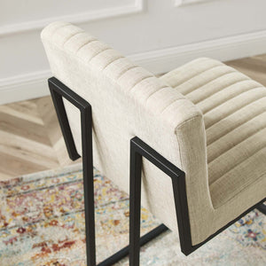 ModwayModway Indulge Channel Tufted Fabric Counter Stools - Set of 2 EEI-5741 EEI-5741-BEI- BetterPatio.com