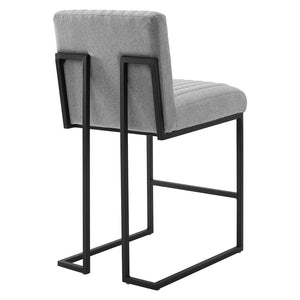 ModwayModway Indulge Channel Tufted Fabric Counter Stools - Set of 2 EEI-5741 EEI-5741-LGR- BetterPatio.com