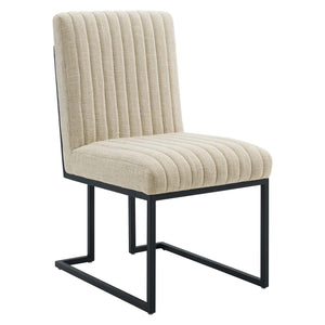 ModwayModway Indulge Channel Tufted Fabric Dining Chair EEI-4652 EEI-4652-BEI- BetterPatio.com