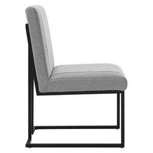 ModwayModway Indulge Channel Tufted Fabric Dining Chair EEI-4652 EEI-4652-LGR- BetterPatio.com