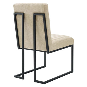 ModwayModway Indulge Channel Tufted Fabric Dining Chairs - Set of 2 EEI-5740 EEI-5740-BEI- BetterPatio.com