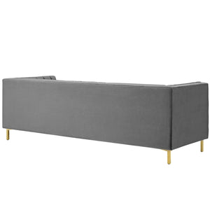 ModwayModway Ingenuity Channel Tufted Performance Velvet Sofa EEI-3454 EEI-3454-GRY- BetterPatio.com