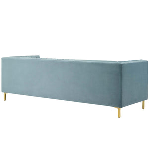 ModwayModway Ingenuity Channel Tufted Performance Velvet Sofa EEI-3454 EEI-3454-LBU- BetterPatio.com