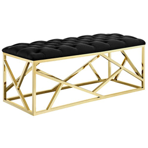 ModwayModway Intersperse Bench EEI-2847 EEI-2847-GLD-BLK- BetterPatio.com