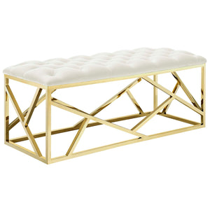 ModwayModway Intersperse Bench EEI-2847 EEI-2847-GLD-IVO- BetterPatio.com