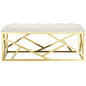 ModwayModway Intersperse Bench EEI-2847 EEI-2847-GLD-IVO- BetterPatio.com