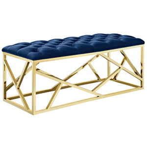 ModwayModway Intersperse Bench EEI-2847 EEI-2847-GLD-NAV- BetterPatio.com