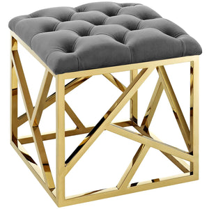 ModwayModway Intersperse Ottoman EEI-2845 EEI-2845-GLD-GRY- BetterPatio.com