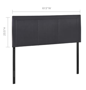 ModwayModway Isabella Queen Upholstered Vinyl Headboard MOD-5132 MOD-5132-BLK- BetterPatio.com