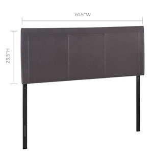 ModwayModway Isabella Queen Upholstered Vinyl Headboard MOD-5132 MOD-5132-BRN- BetterPatio.com