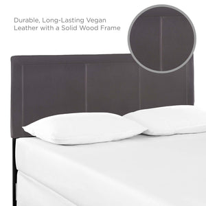 ModwayModway Isabella Queen Upholstered Vinyl Headboard MOD-5132 MOD-5132-BRN- BetterPatio.com