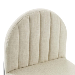 ModwayModway Isla Dining Side Chair Upholstered Fabric Set of 2 EEI-4504 EEI-4504-BLK-BEI- BetterPatio.com