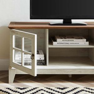 ModwayModway Isle 47 TV Stand EEI-2544 EEI-2544-WAL-WHI- BetterPatio.com