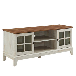 ModwayModway Isle 47 TV Stand EEI-2544 EEI-2544-WAL-WHI- BetterPatio.com