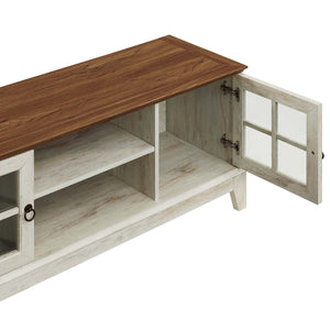 ModwayModway Isle 47 TV Stand EEI-2544 EEI-2544-WAL-WHI- BetterPatio.com