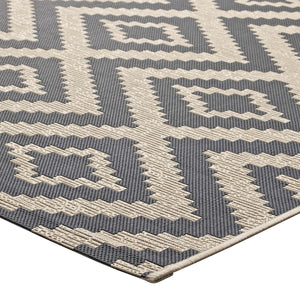 ModwayModway Jagged Geometric Diamond Trellis 5x8 Indoor and Outdoor Area Rug R-1135-58 R-1135A-58- BetterPatio.com