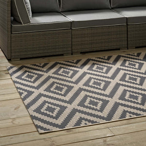 ModwayModway Jagged Geometric Diamond Trellis 8x10 Indoor and Outdoor Area Rug R-1135-810 R-1135A-810- BetterPatio.com