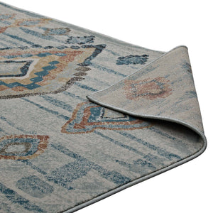 ModwayModway Jenica Distressed Moroccan Tribal Abstract Diamond 5x8 Area Rug R-1109-58 R-1109A-58- BetterPatio.com