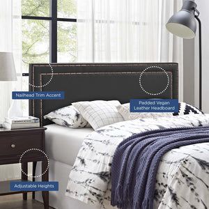 ModwayModway Jessamine King Upholstered Vinyl Headboard MOD-5379 MOD-5379-BLK- BetterPatio.com